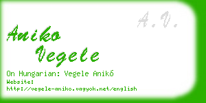aniko vegele business card